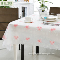 Eco-friendly plastic table cloth fabric printing designs in flowers